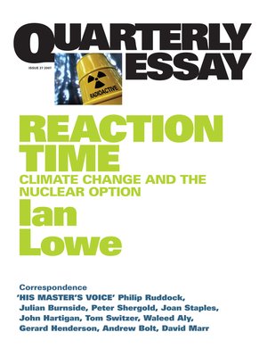 cover image of Quarterly Essay 27 Reaction Time